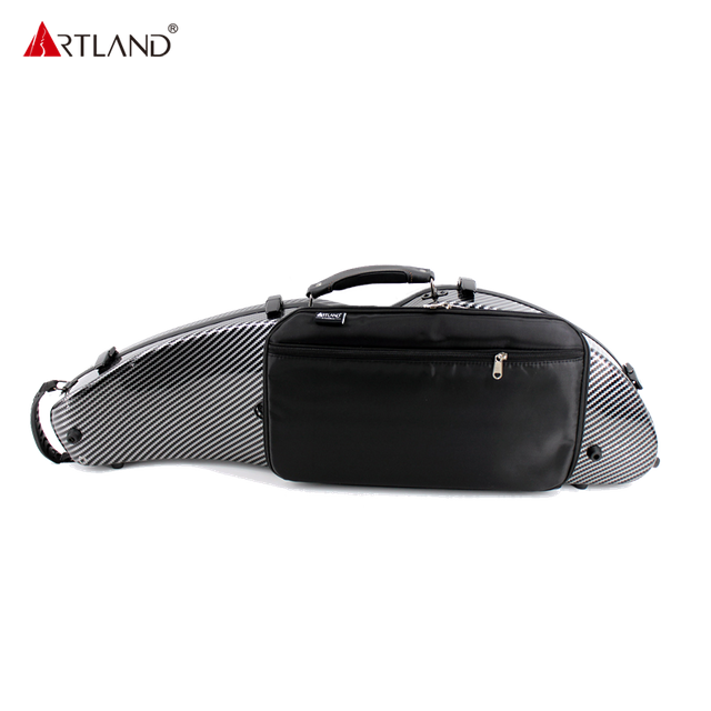 Moon Shape Carbon Fiber Composite Violin Case With Book Bag SVC204P