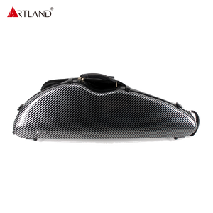 Moon Shape Carbon Fiber Composite Violin Case With Book Bag SVC204P